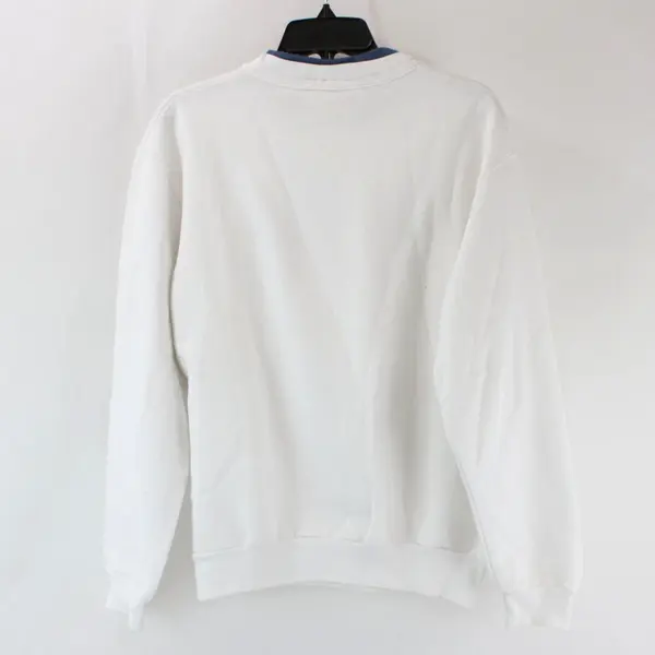 Top Stitch by Morning Sun Women's White Crewneck Sweater Bedazzled Tree L
