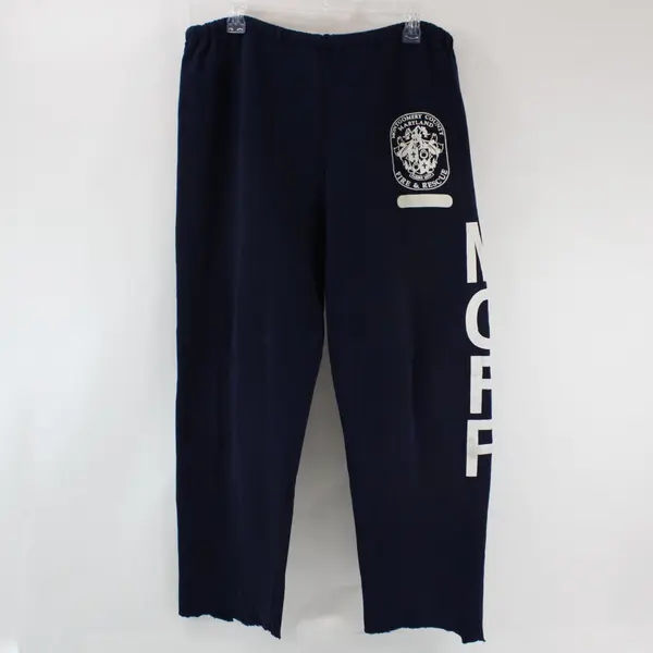 Russell Athletic Men's Large Navy Joggers Montgomery County Fire Rescue
