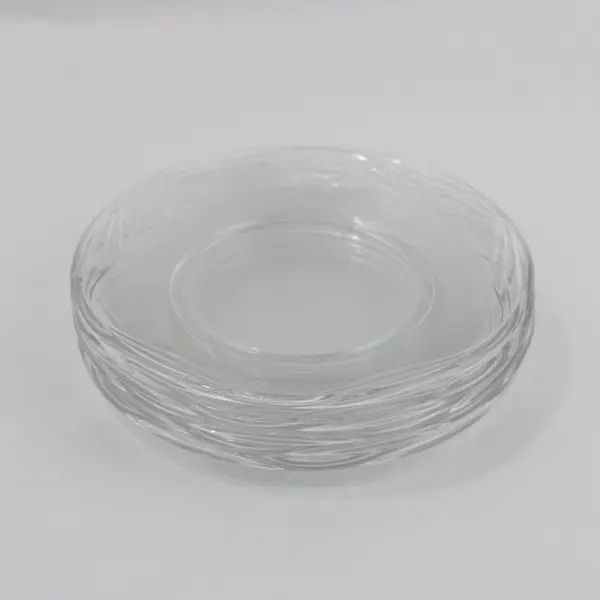 Fostoria Coronet Clear Glass Salad Plates 7 Inch Set of 5
