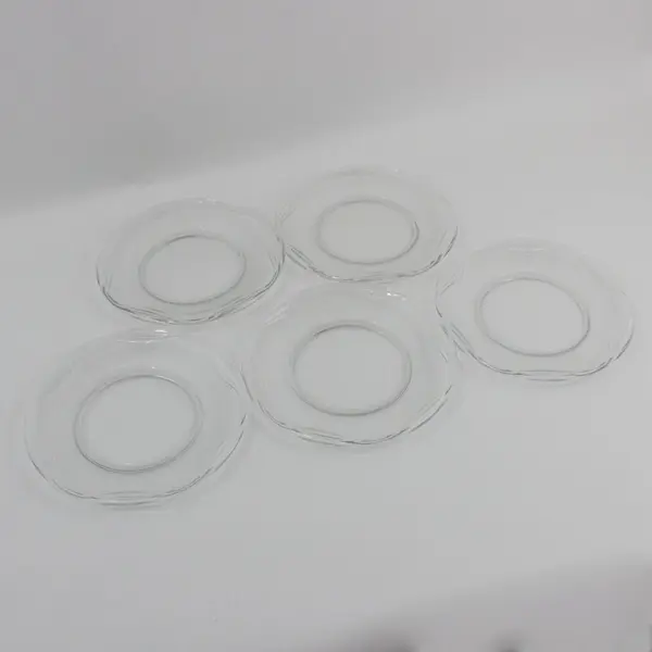 Fostoria Coronet Clear Glass Salad Plates 7 Inch Set of 5