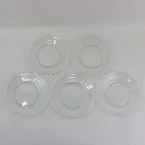 Fostoria Coronet Clear Glass Salad Plates 7 Inch Set of 5