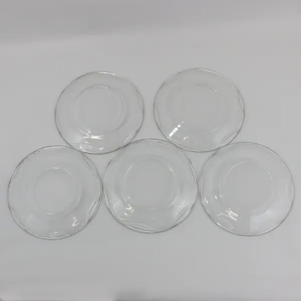 Fostoria Coronet Clear Glass Salad Plates 7 Inch Set of 5