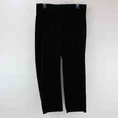 Style & Co Petite Sport Black Velvet Wide Leg Pants Women's Size L