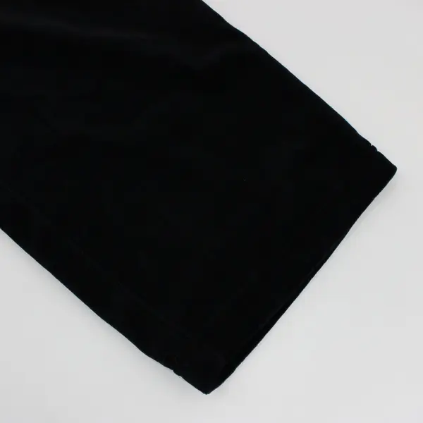 Style & Co Petite Sport Black Velvet Wide Leg Pants Women's Size L