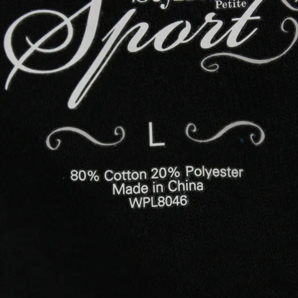 Style & Co Petite Sport Black Velvet Wide Leg Pants Women's Size L