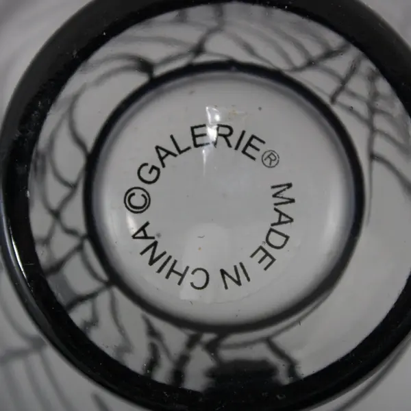 Galerie Glass Black Spider Halloween Pedestal Bowl Seasonal Decor