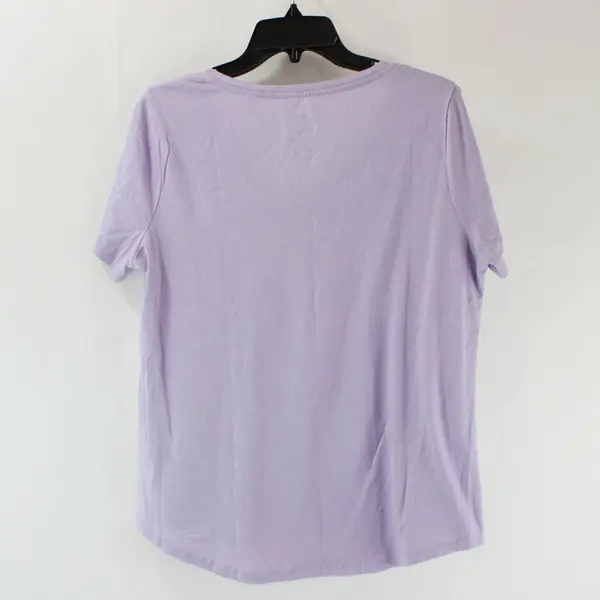 Sonoma The Everyday Tee Women's Petite L Light Purple V-Neck Top