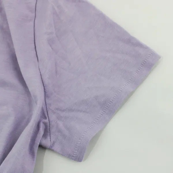Sonoma The Everyday Tee Women's Petite L Light Purple V-Neck Top