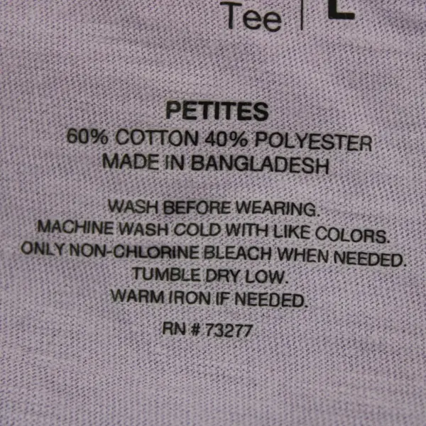 Sonoma The Everyday Tee Women's Petite L Light Purple V-Neck Top