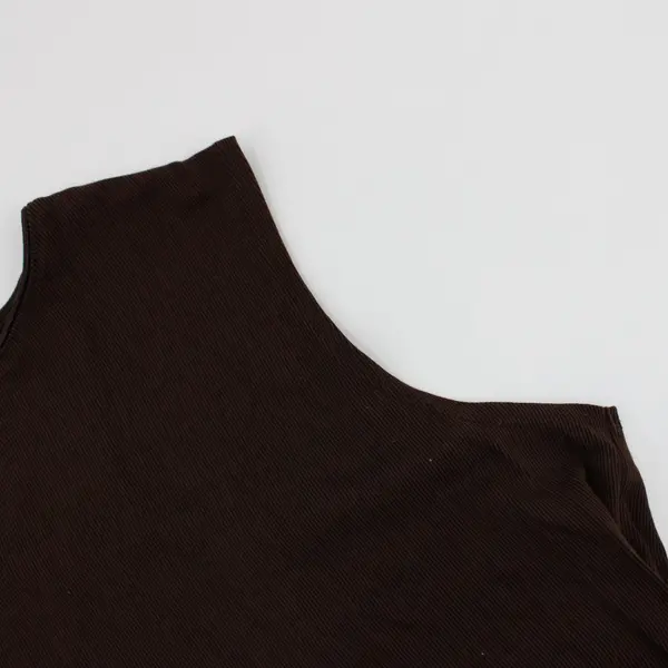 Merona Women's Brown Ribbed Sleeveless Shirt Size L