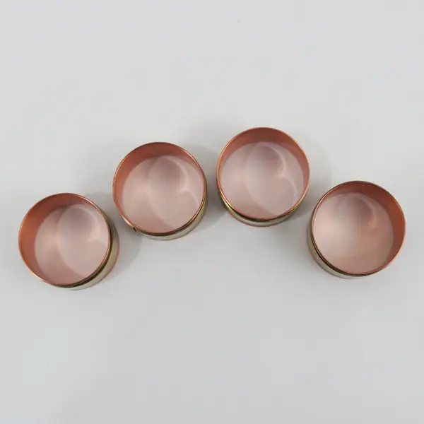 Montana Copper Shops 4-Piece Copper & Brass Napkin Ring Set