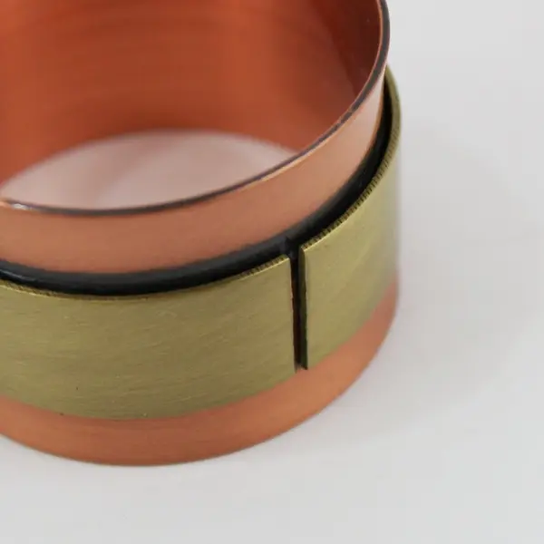 Montana Copper Shops 4-Piece Copper & Brass Napkin Ring Set