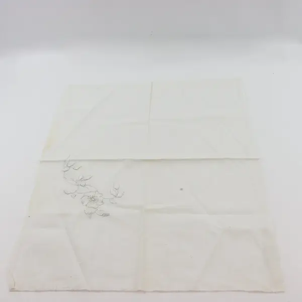 Lorraine Roth Lot of 4 Assorted Cloth Dinner Napkins Embroidered Floral Green