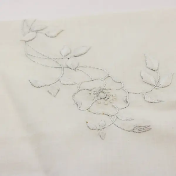 Lorraine Roth Lot of 4 Assorted Cloth Dinner Napkins Embroidered Floral Green