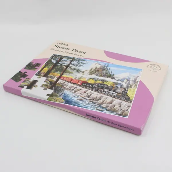 Relish Steam Train 35-Piece Jigsaw Puzzle Scenic Railroad Complete