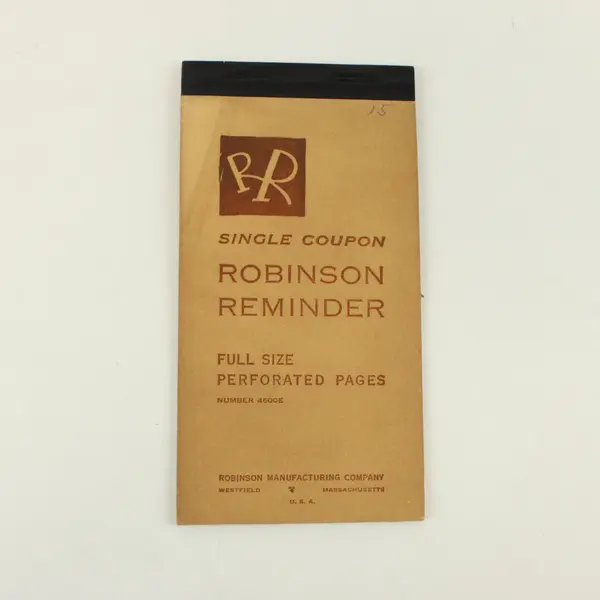 Vintage Robinson 4600E Single Reminder Notebook