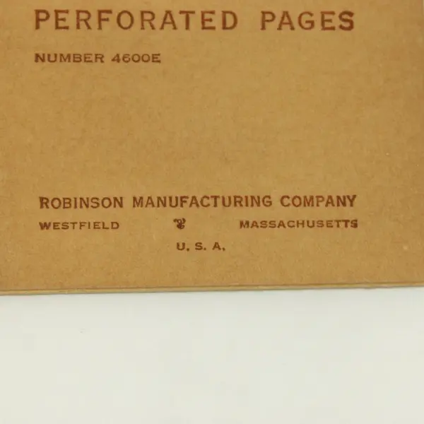 Vintage Robinson 4600E Single Reminder Notebook