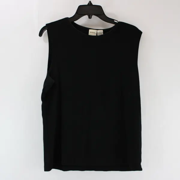 Merona Women's Black Ribbed Sleeveless Top Size L