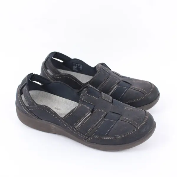 Clarks Cloudsteppers Women's 7.5 Navy Blue Hook & Loop Walking Shoes