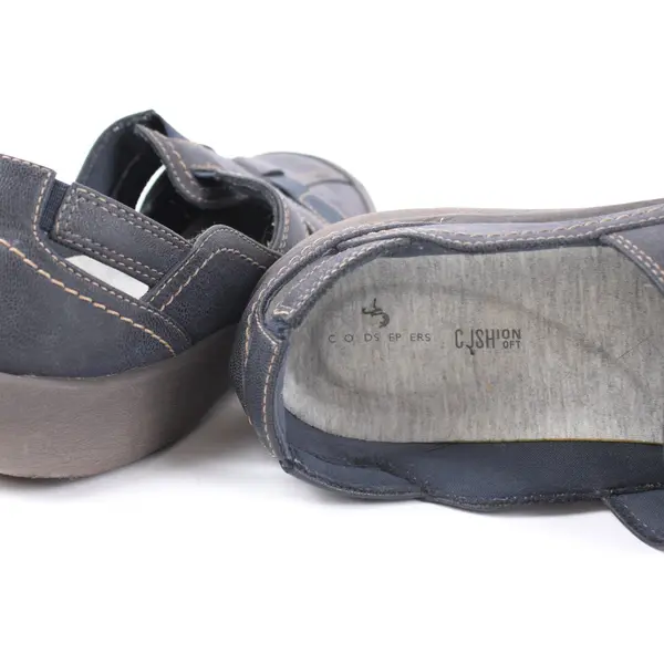 Clarks Cloudsteppers Women's 7.5 Navy Blue Hook & Loop Walking Shoes
