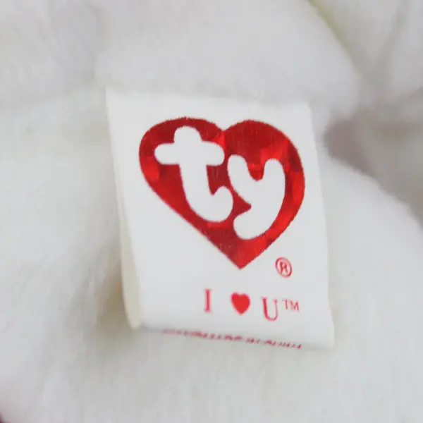 Ty Beanie Babies I Heart U Bear Couple Red White 2005 Retired Plush