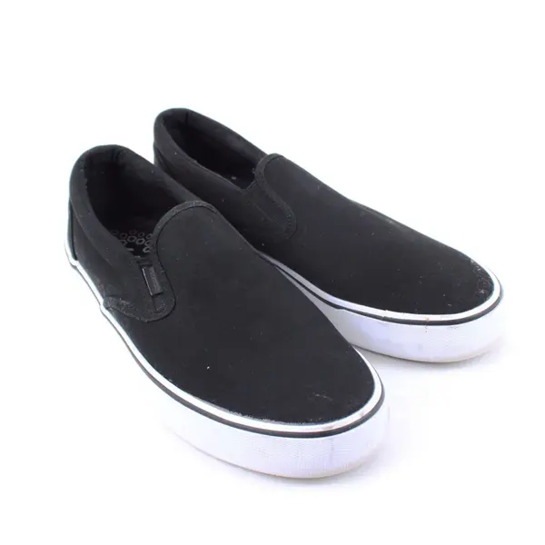 Lugz Crown Men's Slip-On Canvas Sneakers Black White Size 10