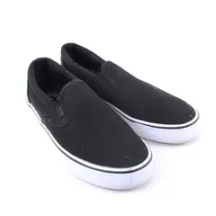Lugz Crown Men's Slip-On Canvas Sneakers Black White Size 10