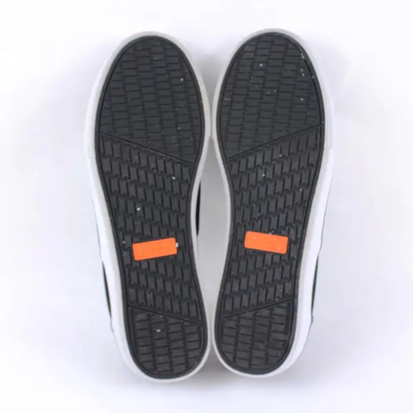 Lugz Crown Men's Slip-On Canvas Sneakers Black White Size 10