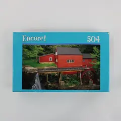 Encore! 504 Piece Jigsaw Puzzle Red Building Mill Waterfall Landscape New Sealed