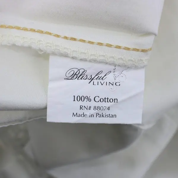 Blissful Living White Lace Trim Pillowcase 39.25 x 19.25 in