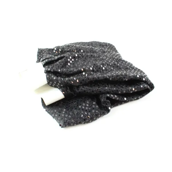 Women's XS Black Sheer Sequin Skirt High Waist Elastic