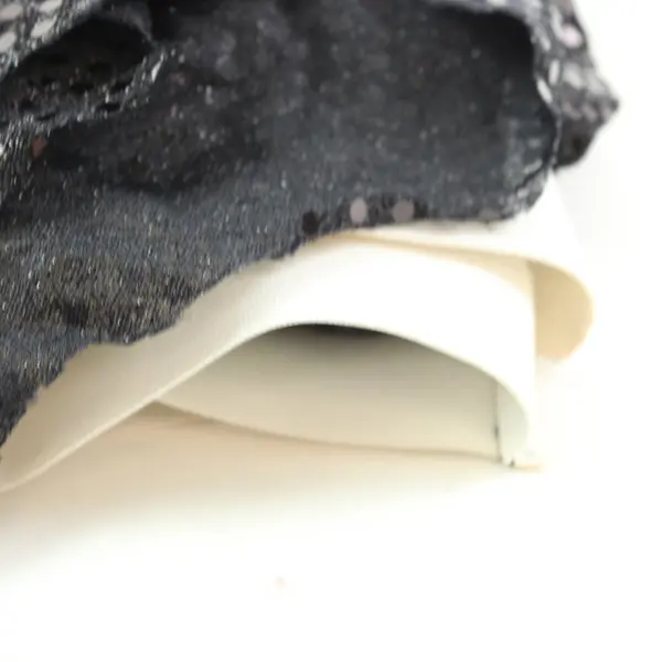 Women's XS Black Sheer Sequin Skirt High Waist Elastic