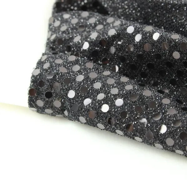 Women's XS Black Sheer Sequin Skirt High Waist Elastic