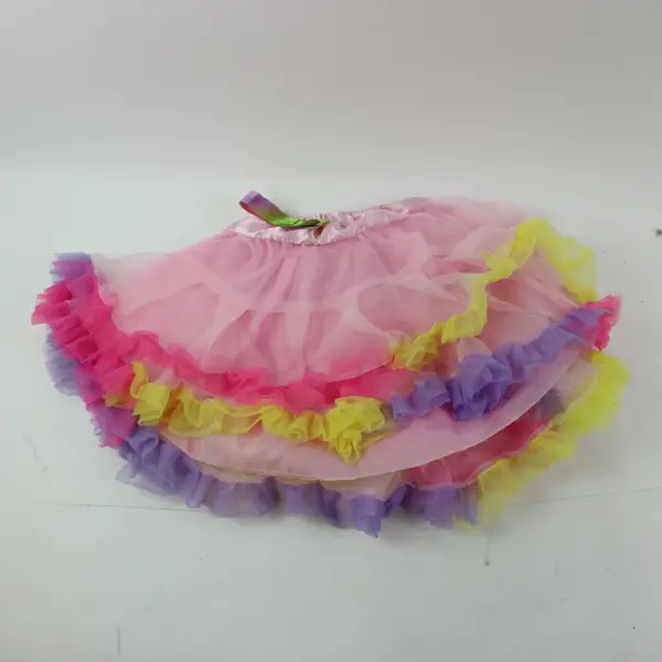 Pochew Girls Rainbow Tulle Tutu Skirt Pastel Ruffle Dress Up Costume