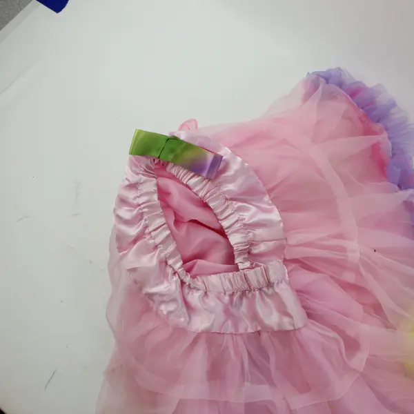 Pochew Girls Rainbow Tulle Tutu Skirt Pastel Ruffle Dress Up Costume