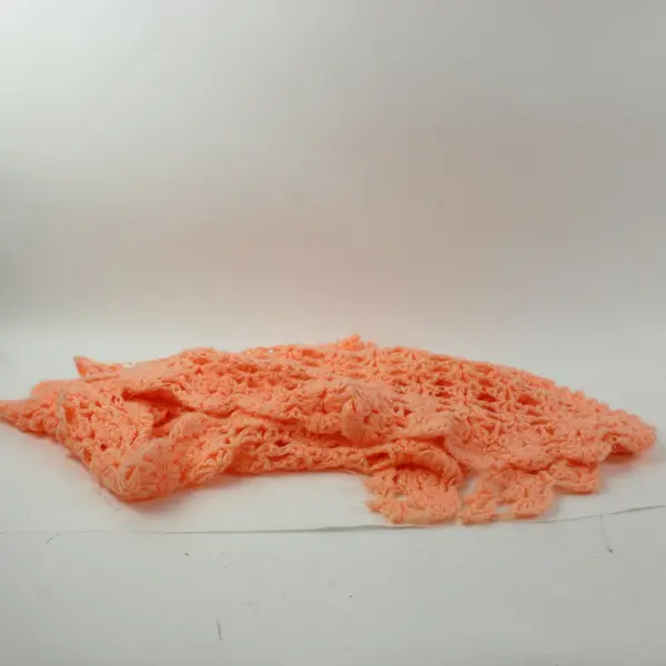 Pink Crochet Baby Blanket Fuzzy Ruffled Floral