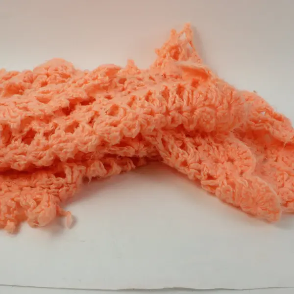 Pink Crochet Baby Blanket Fuzzy Ruffled Floral