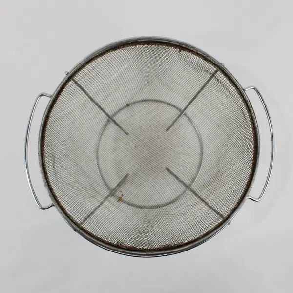 Vintage Wire Colander Strainer with Pedestal Stand 