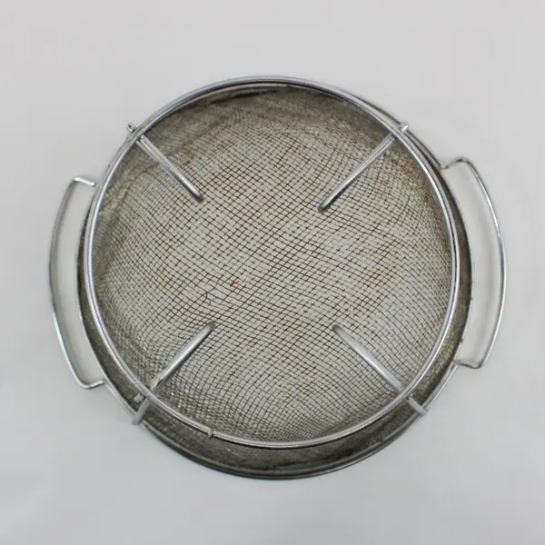 Vintage Wire Colander Strainer with Pedestal Stand 