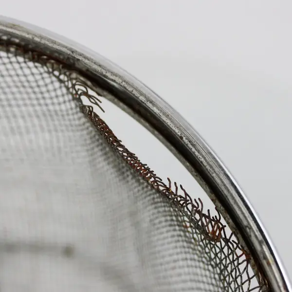 Vintage Wire Colander Strainer with Pedestal Stand 