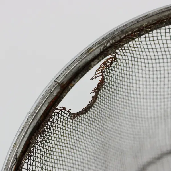 Vintage Wire Colander Strainer with Pedestal Stand 