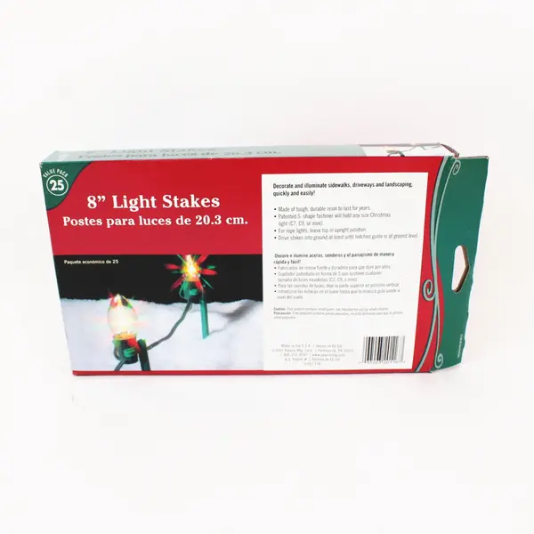 Adams 8-Inch Christmas Light Stakes 25 Count Outdoor Decor