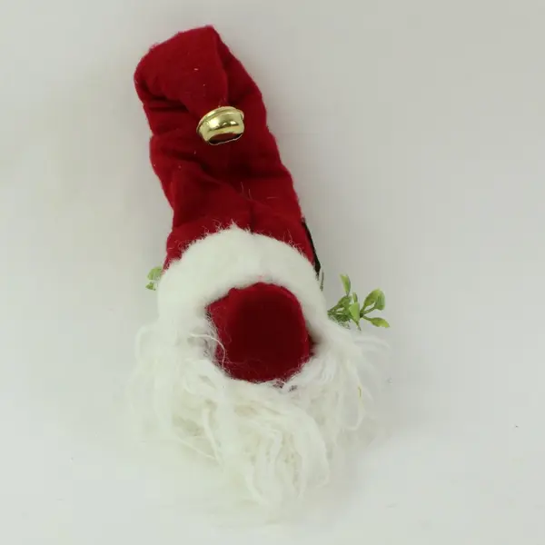 Santa Claus Face Christmas Tree Ornament Pinecone Hat Beard Greenery