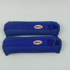 BELL Ankle Wrist Weights Pair Blue Adjustable Hook-and-Loop Straps