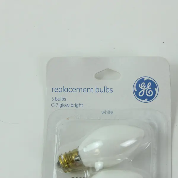 Lot of 3 GE C7 Replacement Christmas Light Bulbs White Clear Orange