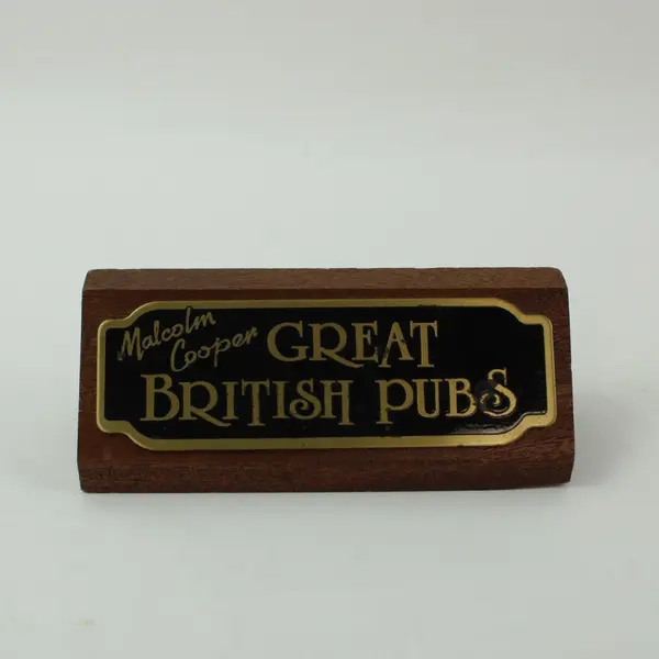 Malcolm Cooper Great British Pubs Desk Name Plate Collectible