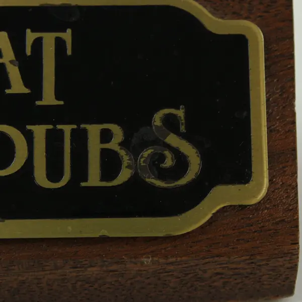 Malcolm Cooper Great British Pubs Desk Name Plate Collectible