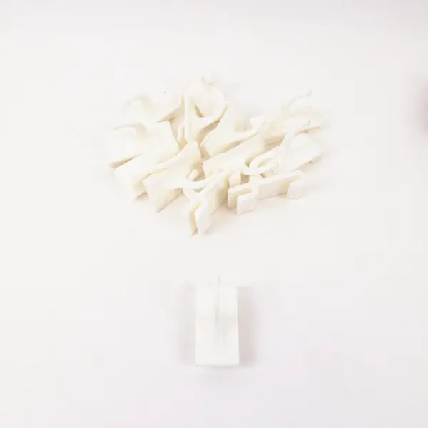Lot of 21 White and Black Plastic Christmas Light Hooks