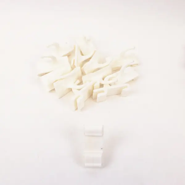 Lot of 21 White and Black Plastic Christmas Light Hooks