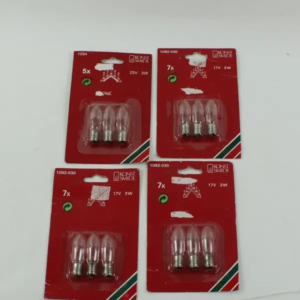 Konst Smide Christmas Bulbs 4 Packs 12 Bulbs 17V 23V 3W 1092-030 1094
